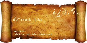Érsek Ida névjegykártya